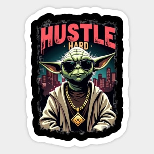 Hustle hard dawg - Hustle hard: Galactic Superhero Fierce Street Style Sticker